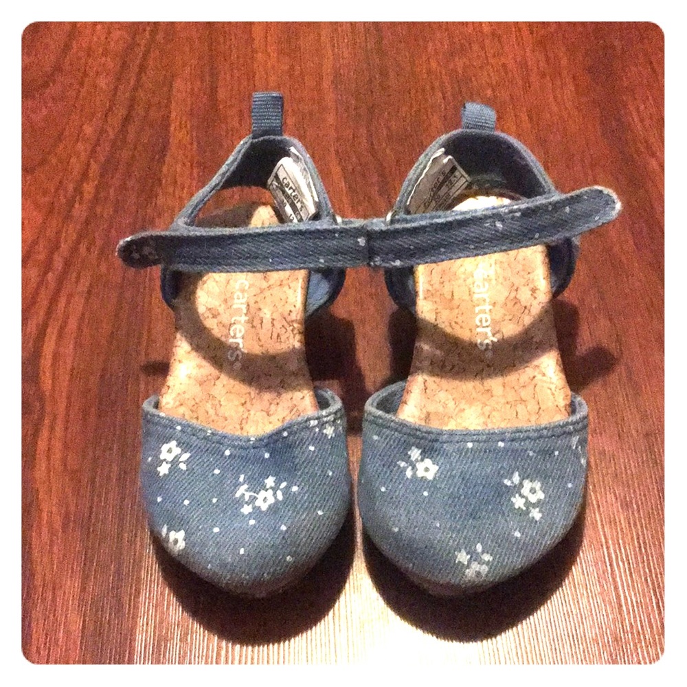Carter’s Denim Blue Wedges Size 5