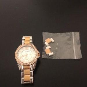 Fossil Stainless Steel Silver/Gold Watch