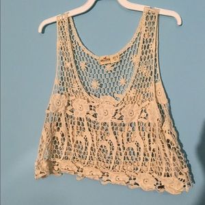 Hollister crochet crop top