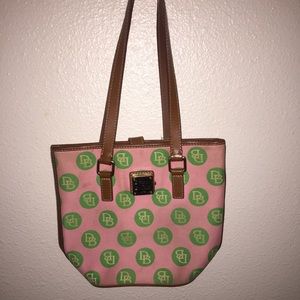 Authentic Dooney & Bourke Bucket Bag Pink&Green