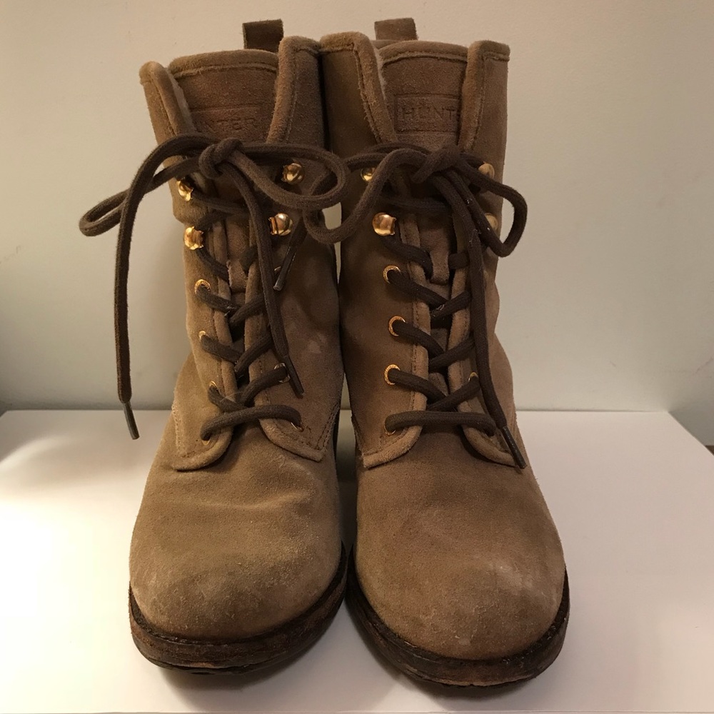 Hunter Heeled Suede Boots