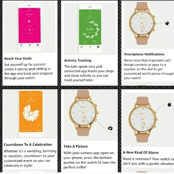 Kate Spade Hybrid Smartwatch MetroGrand White Gold - Picture 5 of 8