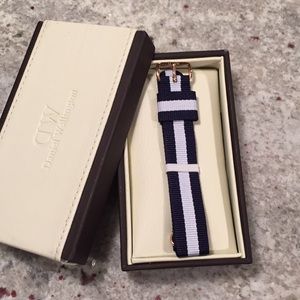 Daniel Wellington Blue and White Stripe Strap