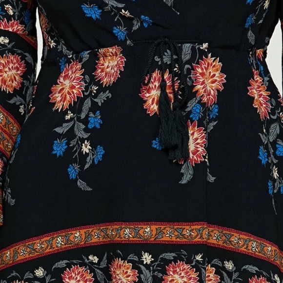 LAST 2!  New Boho Deep V Neck Mini Dress - Picture 5 of 8