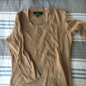 C Wonder tan heavy cotton shirt