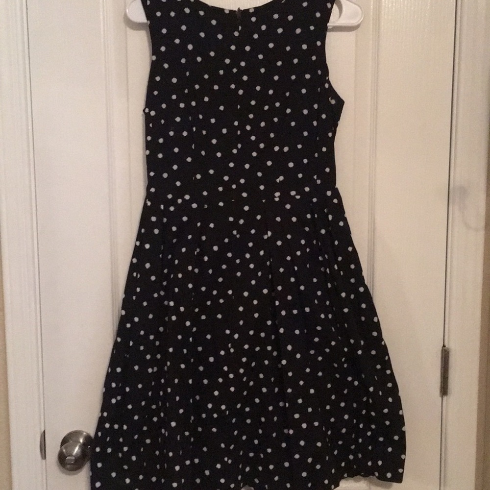Black Polka Dot Fit & Flare Dress