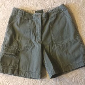 Green cargo shorts