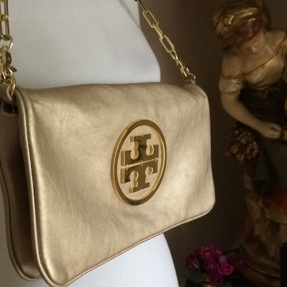 Tory Burch Reva Shoulder Bag / Clutch RARE GOLD 🤗
