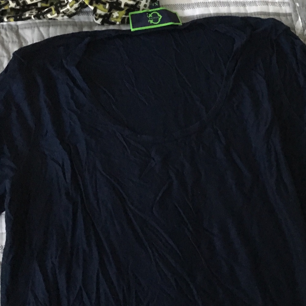 C Wonder navy scoop Neck T-shirt