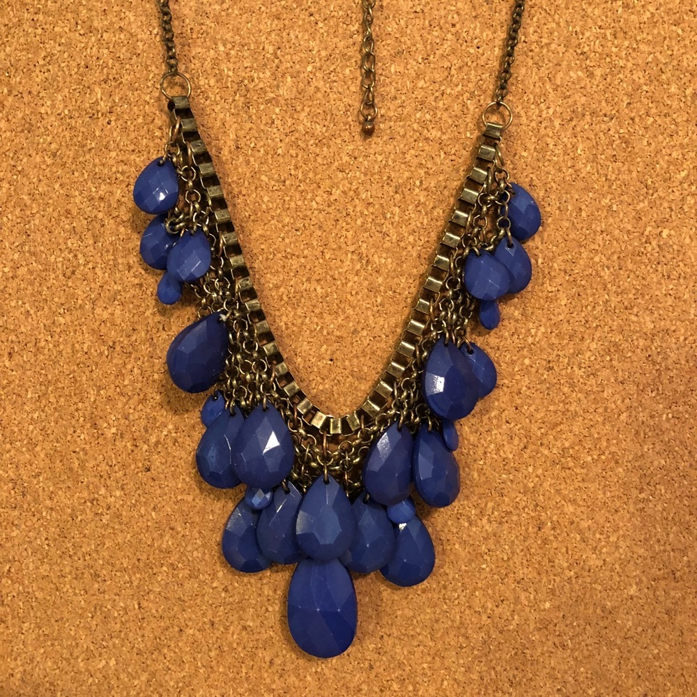 Statement Bibb Necklace Royal
