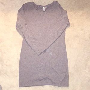 Grey long sleeve dress
