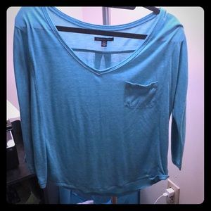 turquoise shirt
