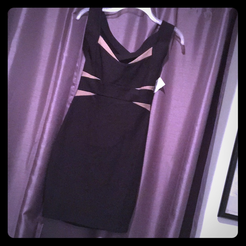 Black and Tan bodycon dress!