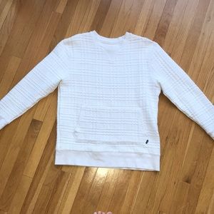 Zanerobe quilted sweatshirt. White size L
