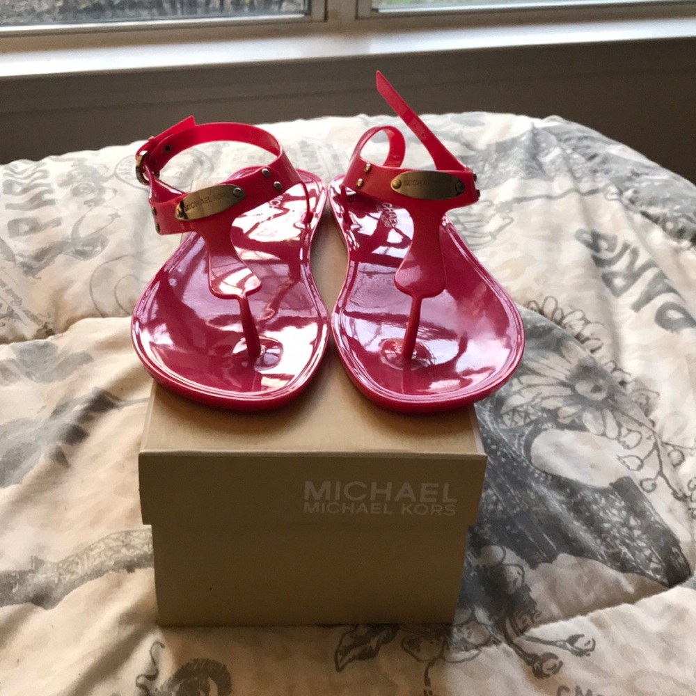 👠1-Day Sale👠Pink  jelly sandal by Michael Kors