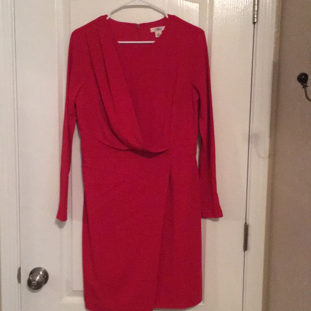 Red Cross-Body Dress