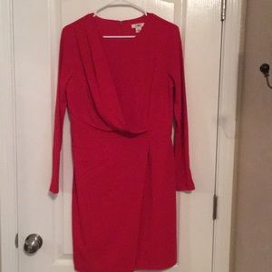 Red Cross-Body Dress