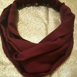 Burgundy Suede Turban Style Headband