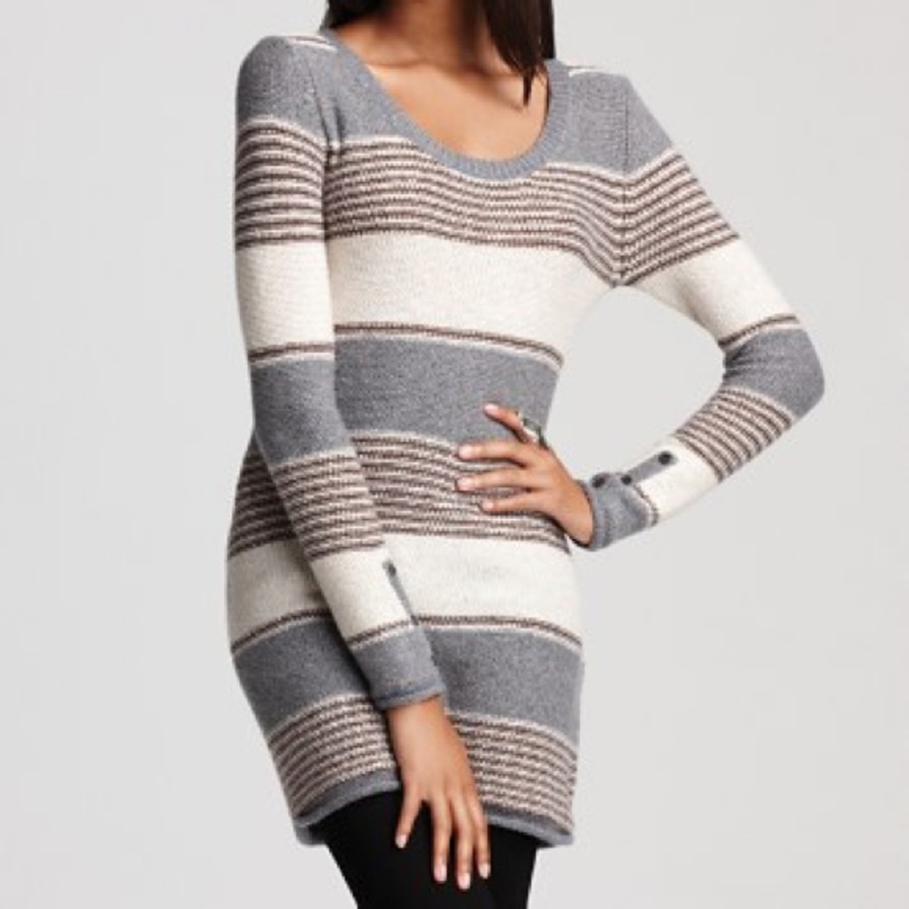 Splendid Patchwork Striped Sweater Dress