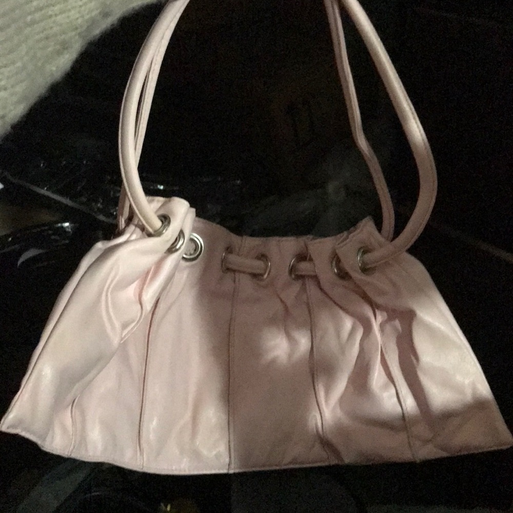 Pleather pink hand bag