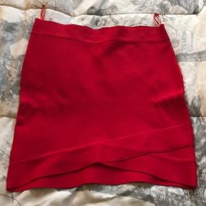 BCBG Red Bandage skirt