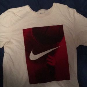 White nike basketball T-shirt