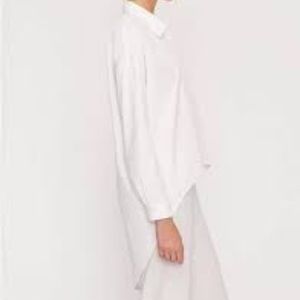Eileen fisher high low white cotton