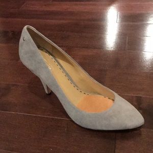 Coach gray suede heels