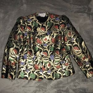 Vintage Metallic gold embroidered jacket