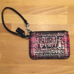 Purple Coach Poppy wristlet
