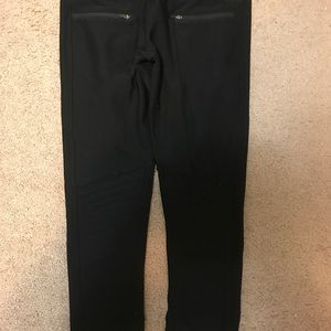 Black cropped motor leggings. Not cotton. Medium