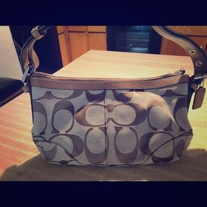 Coach Monogram Tan Purse