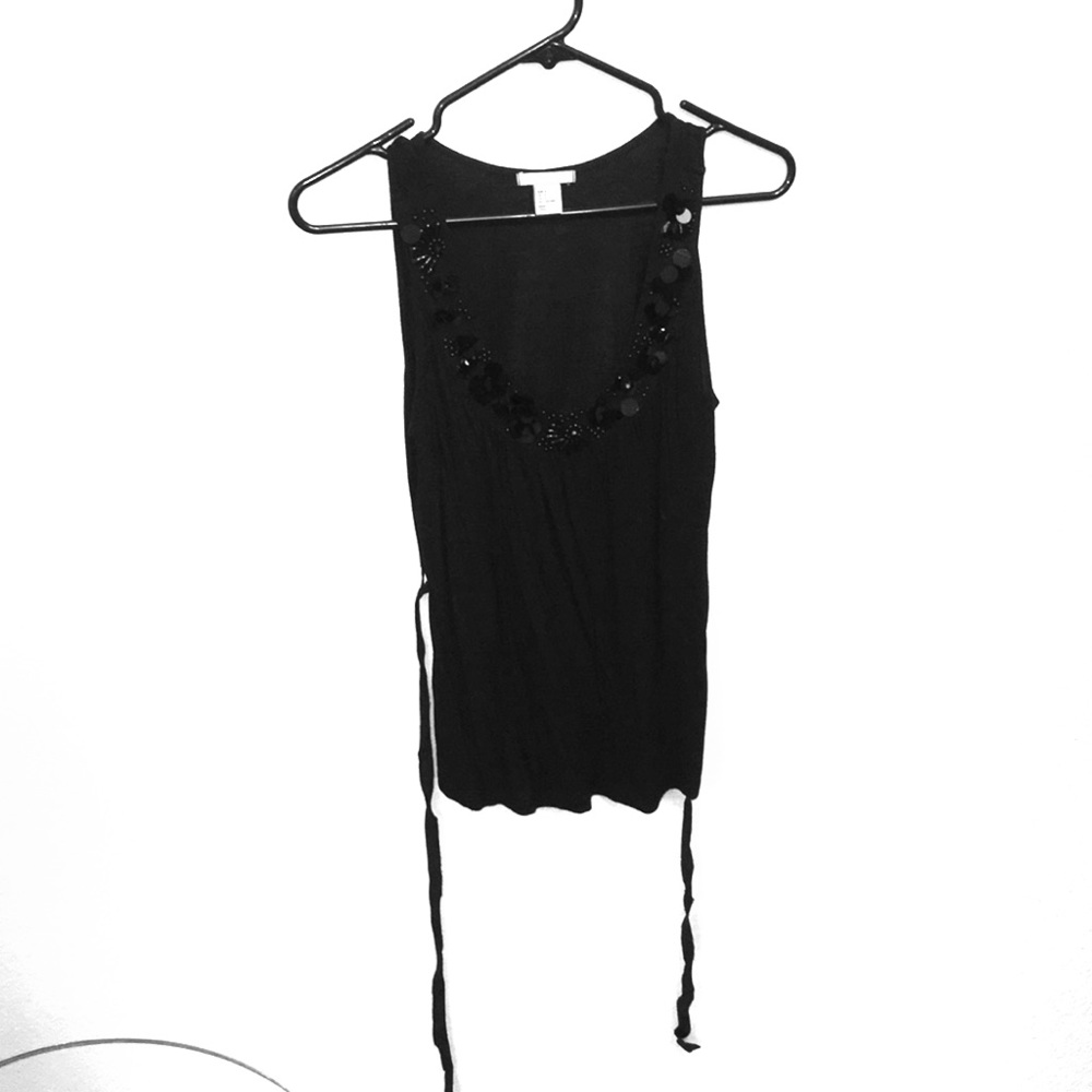 Black tank top