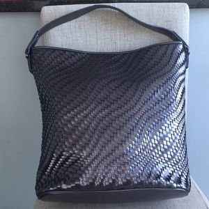NWT Deux Lux Gunmetal Woven Tote