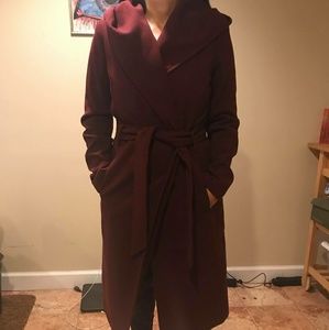 💗Forever 21💗Deep Burgundy Hooded Coat💗