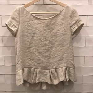 Ruffled Short Sleeve Blouse