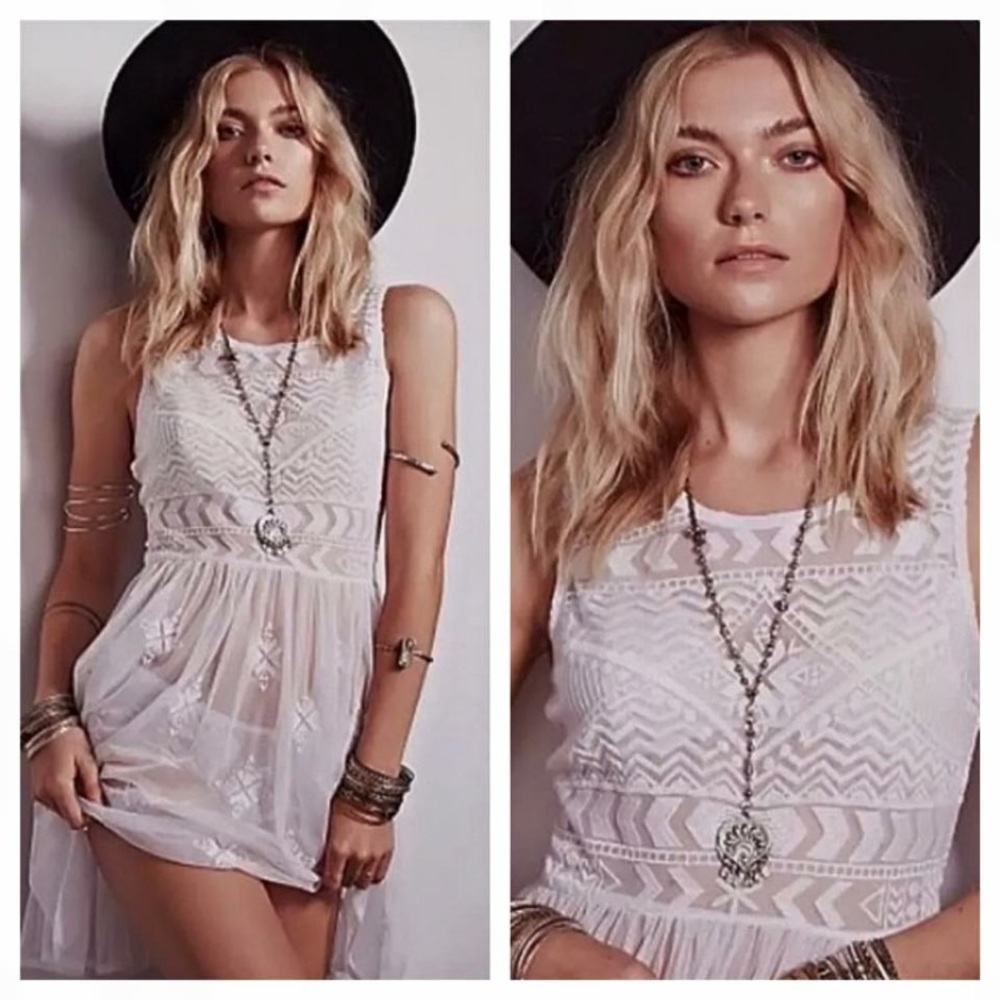 White sheer dress