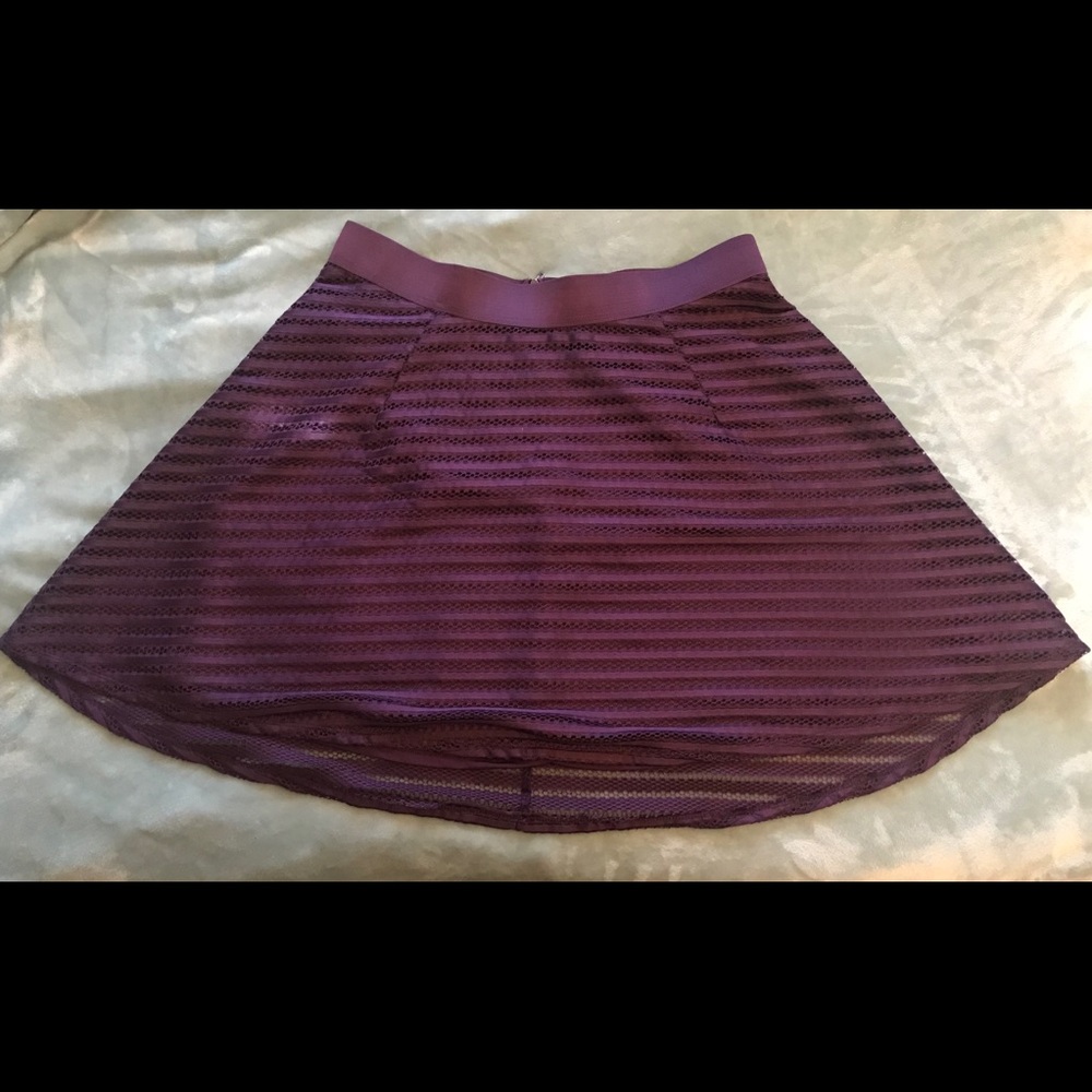 Torrid striped mesh mini skirt (purple) nwot