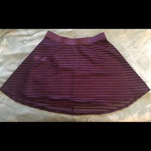 Torrid striped mesh mini skirt (purple) nwot