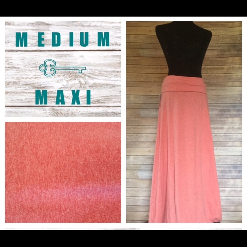 NWT Peachy Pink Medium Lularoe Maxi Skirt