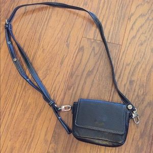 Thirty One Mini Crossbody Purse Black leather