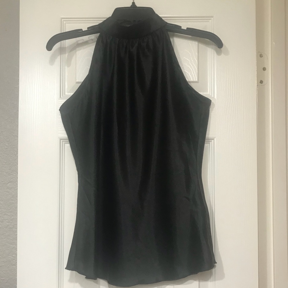 Small Black Silk Halter Top