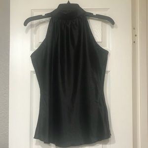 Small Black Silk Halter Top
