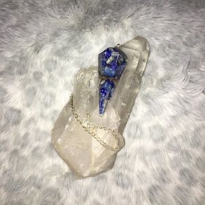 Resin and Blue Lapis Pendulum