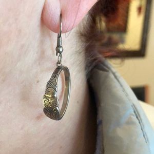 Sterling Silver Owl Earrings