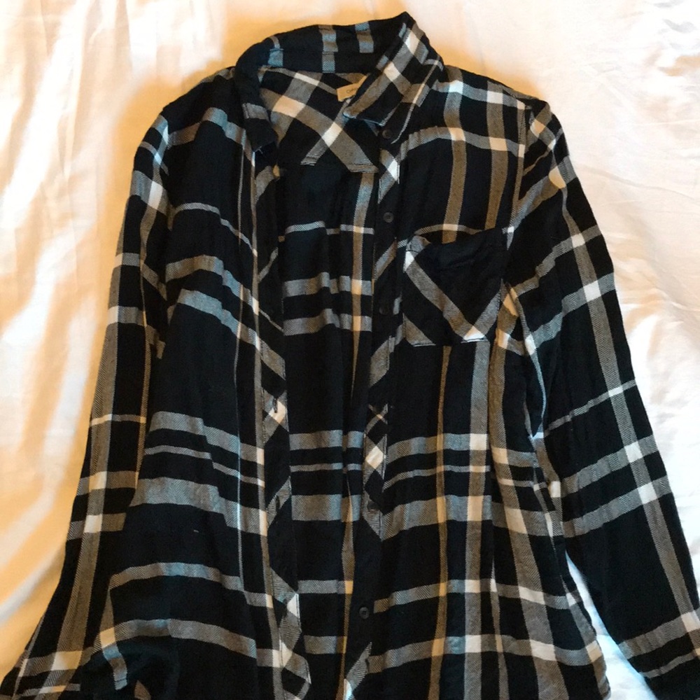 Black and white plaid flannel