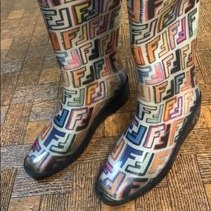 Fendi Zucca Rainbow Rainboots