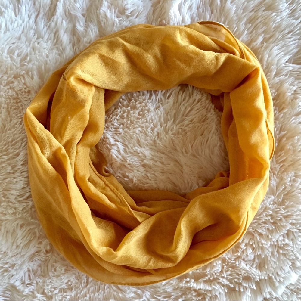 Mustard Yellow Infinity Scarf