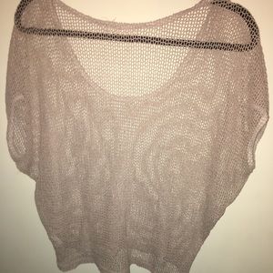Mesh top in tan