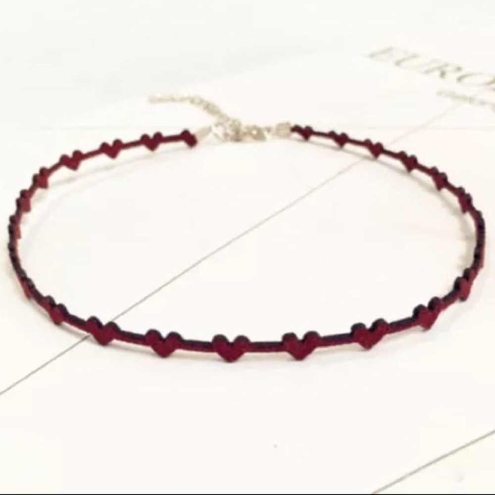 Heart chain necklace collar